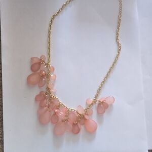 Elegant Pink and Gold Necklace